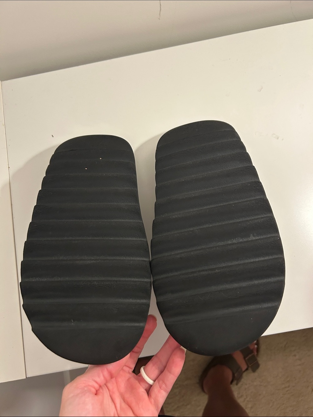 Kids Black Slip-On Slide Sandals - Picture 2 of 3